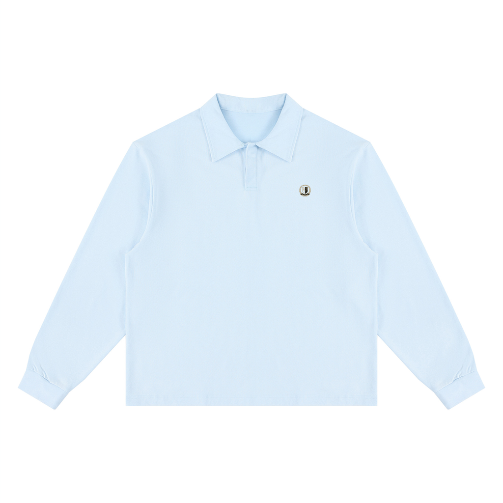 Crested Rugby Long Sleeve Polo