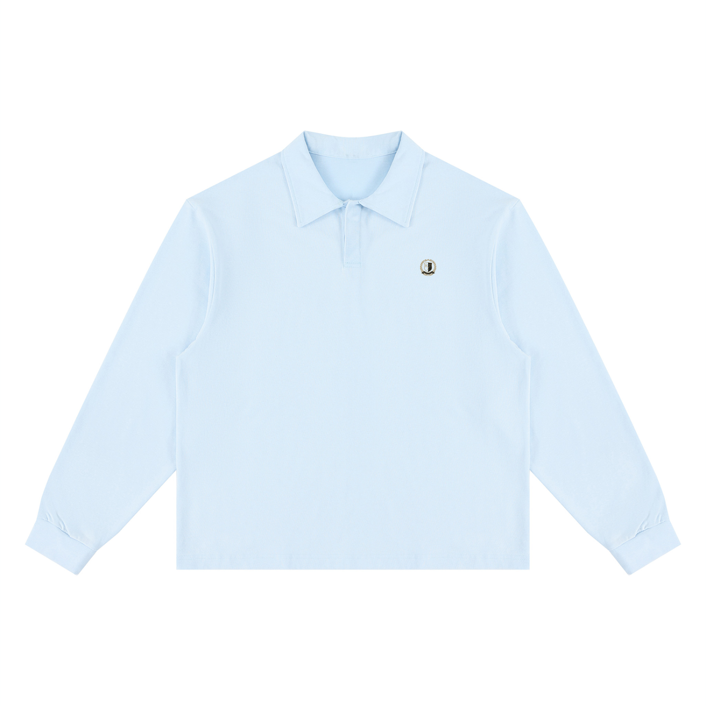 Crested Rugby Long Sleeve Polo