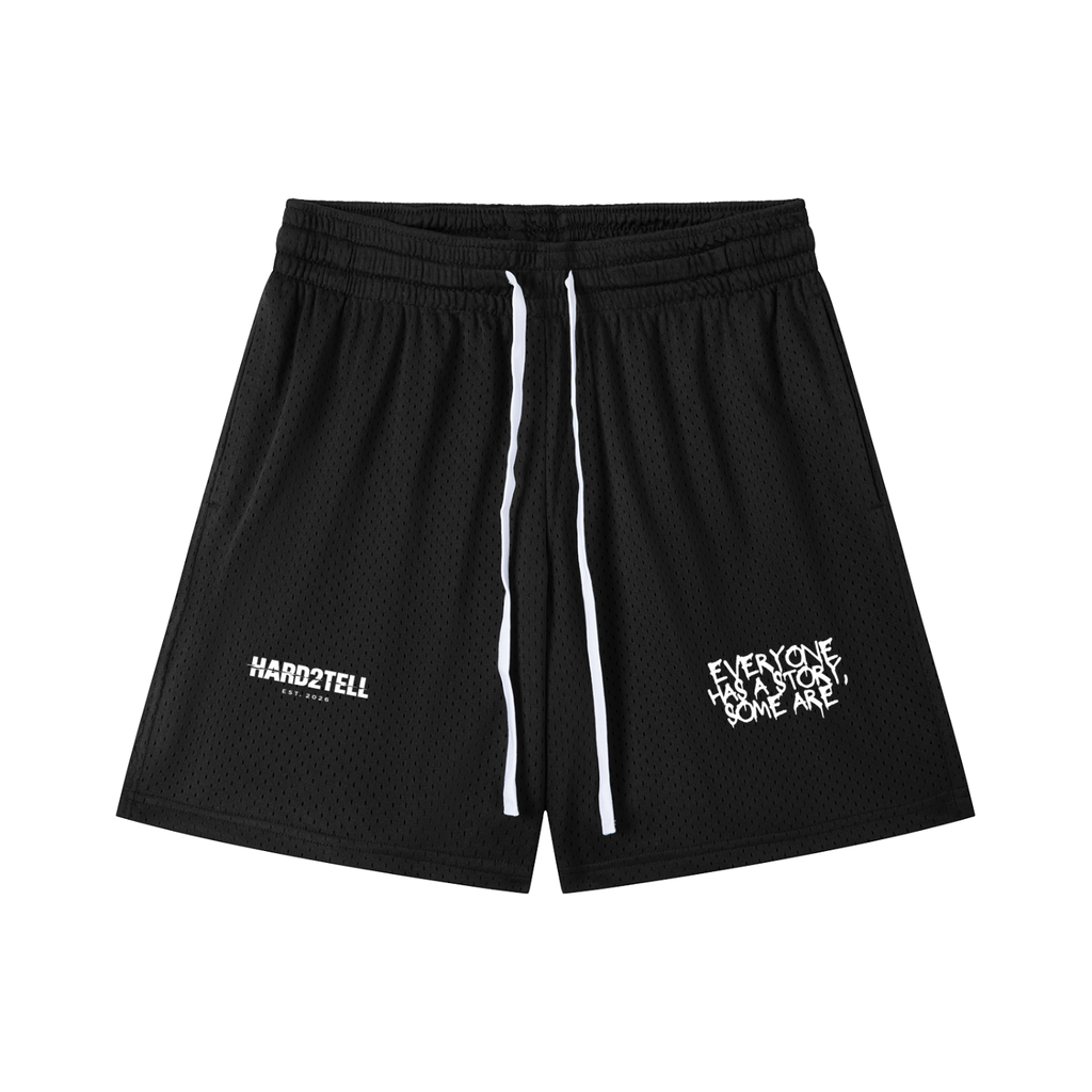Everyone Has A Story Mesh Drawstring Shorts