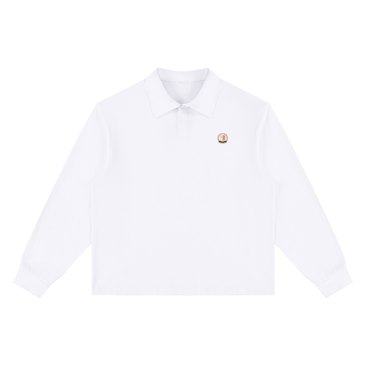 Crested Rugby Long Sleeve Polo