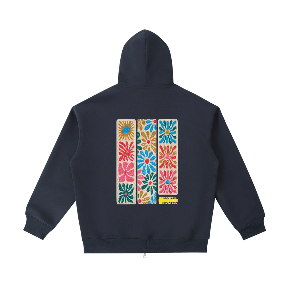 Diamond Art Zip-Up Hoodie