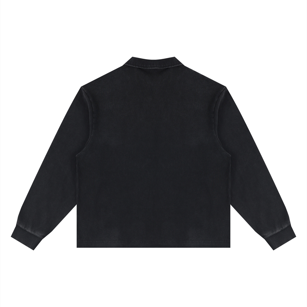 Crested Rugby Long Sleeve Polo