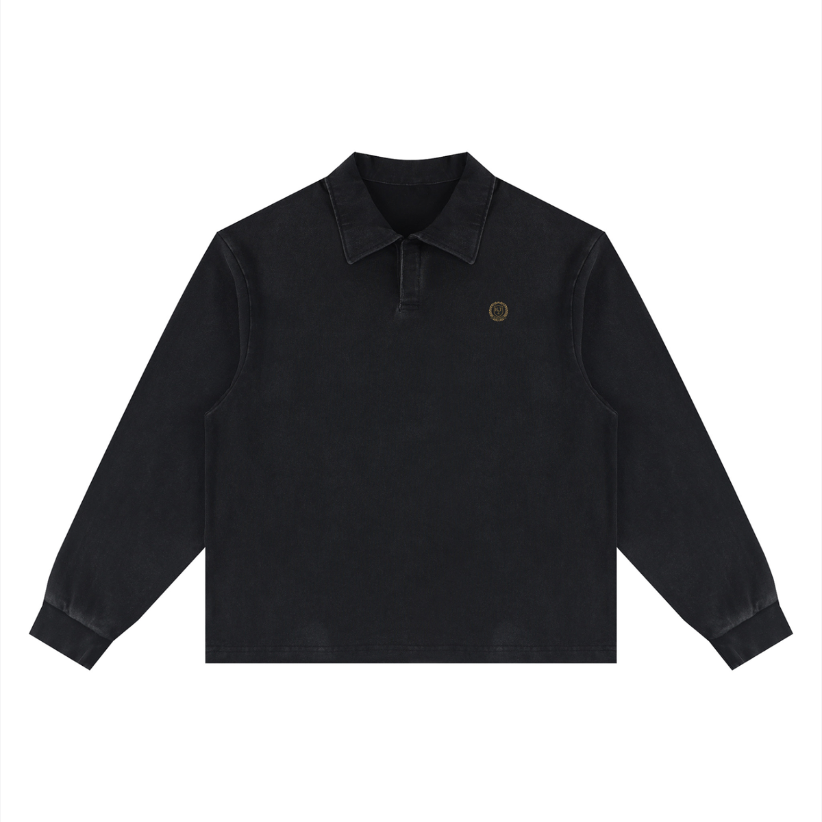Crested Rugby Long Sleeve Polo